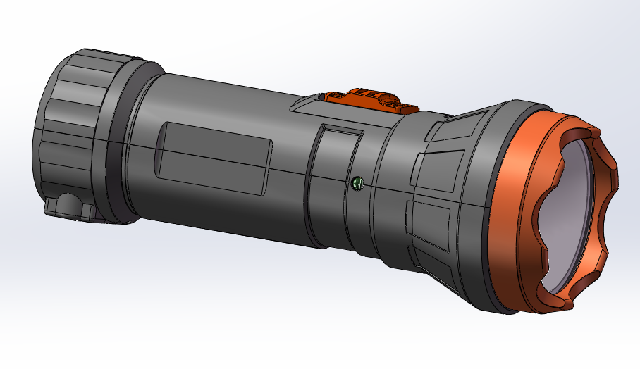 最新手持可充电手电筒（建模超全）
