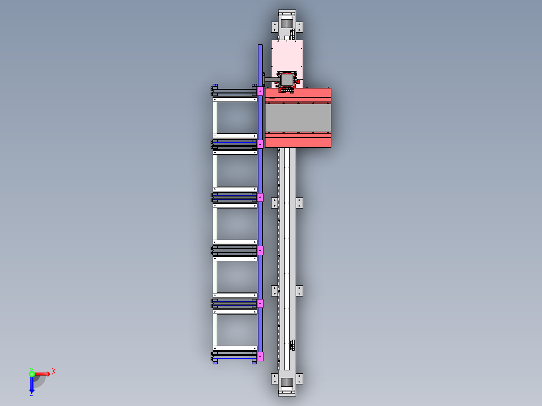 单柱巷道式堆垛机（sw16可编辑+cad）俯视图