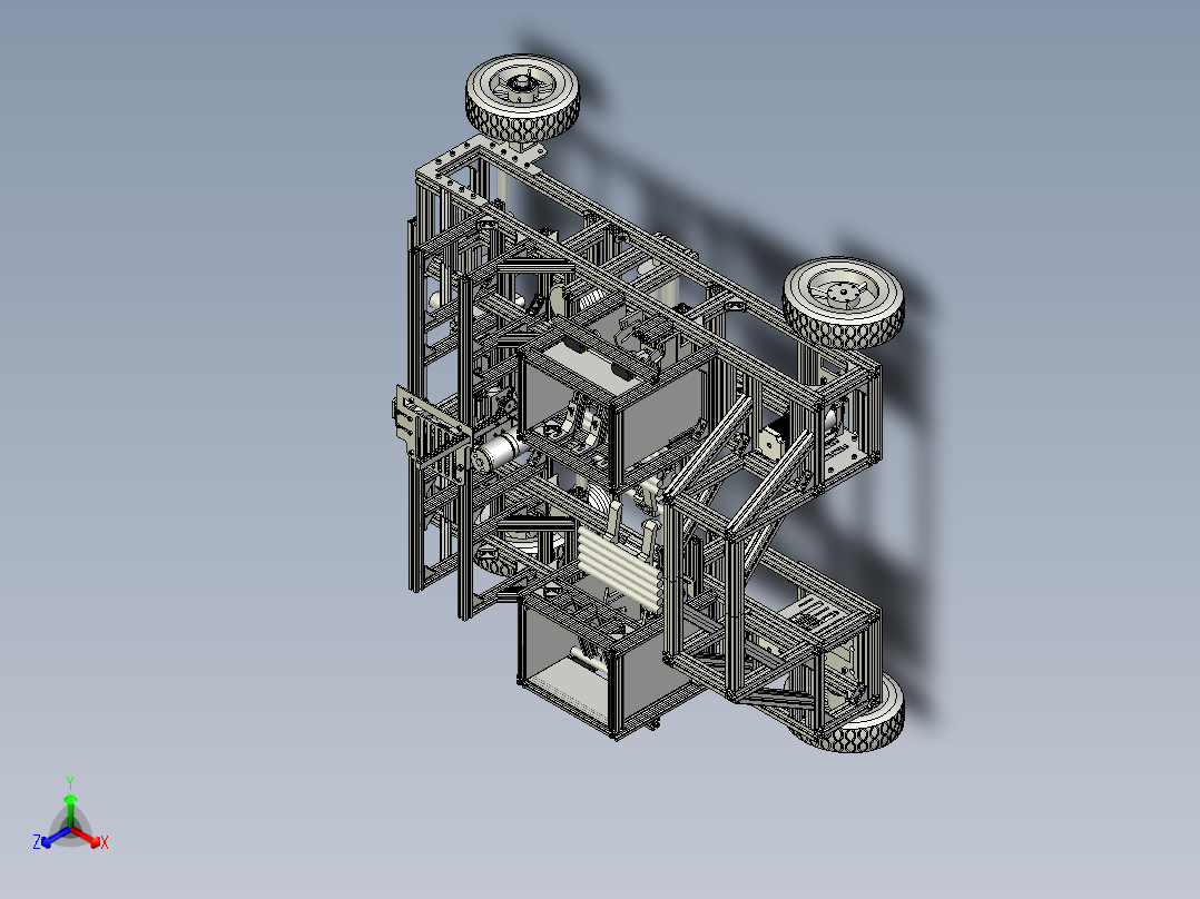 沙漠种植机器人step正等轴测图