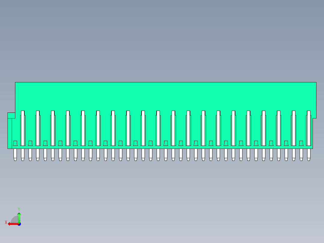 DEGSON 2EDG 系列 5.0mm 可插拔接线端子组-2EDGVT-5.0-40P-14-00AH后视图