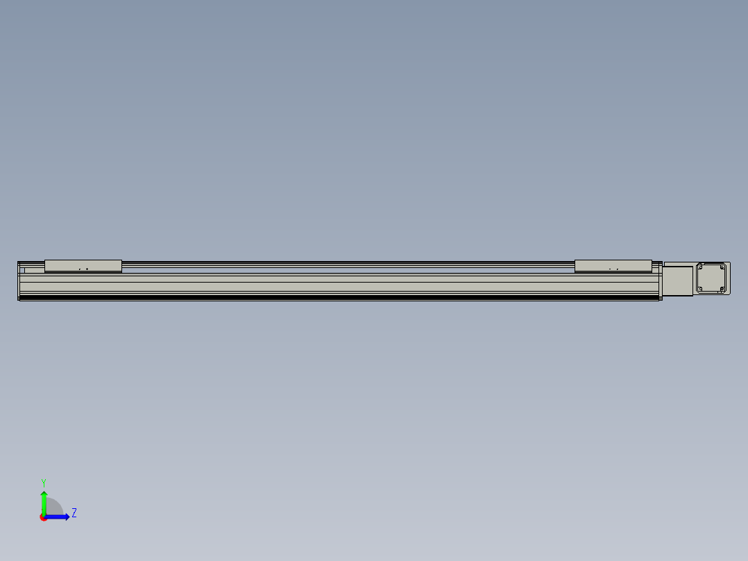 直线模组LHB21-L40-S1550-BR设计图纸左视图