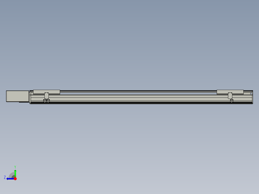 直线模组LHB21-L40-S1550-BR设计图纸右视图