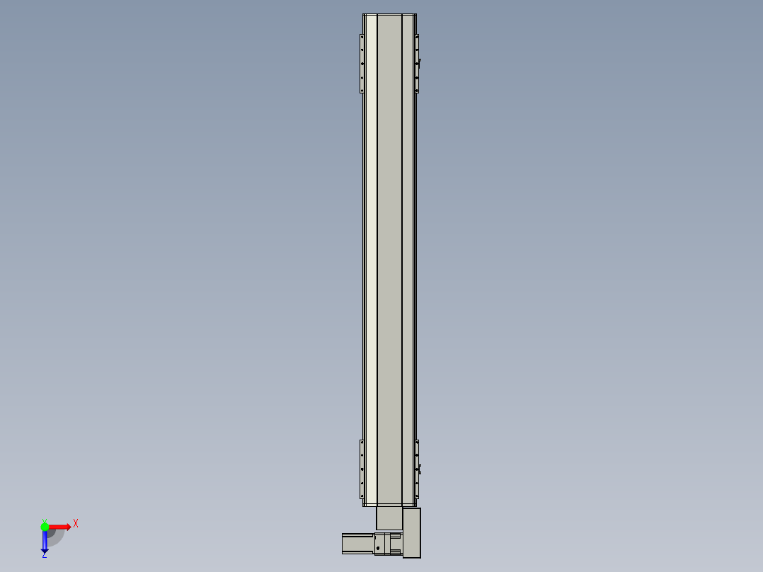 直线模组LHB21-L40-S1550-BR设计图纸俯视图