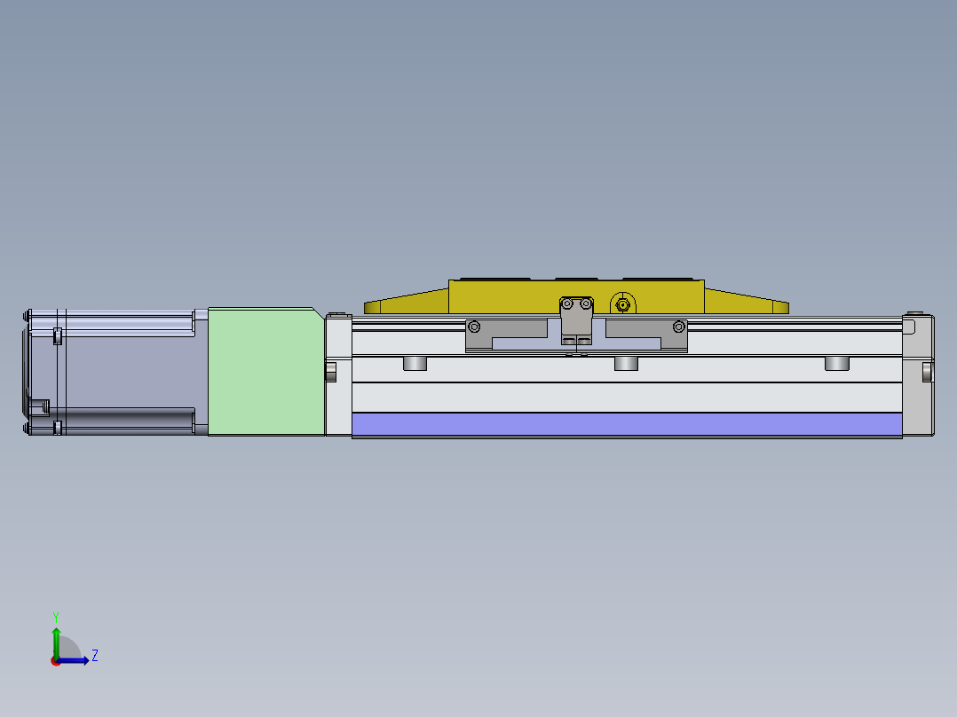 GTH内嵌丝杆全封闭GTH12-400W左视图