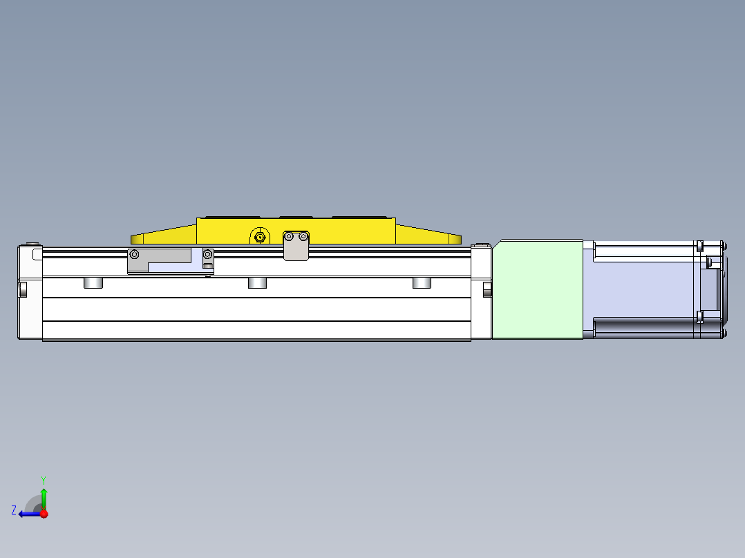 GTH内嵌丝杆全封闭GTH12-400W右视图
