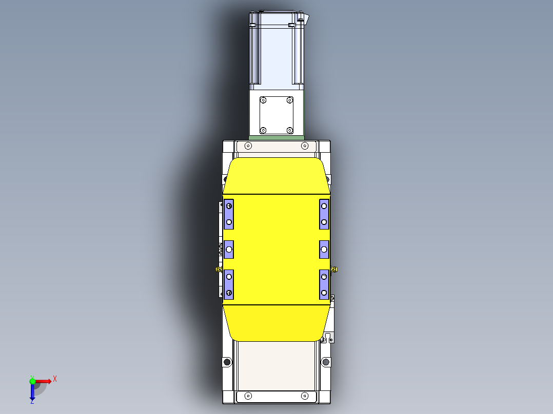 GTH内嵌丝杆全封闭GTH12-400W俯视图