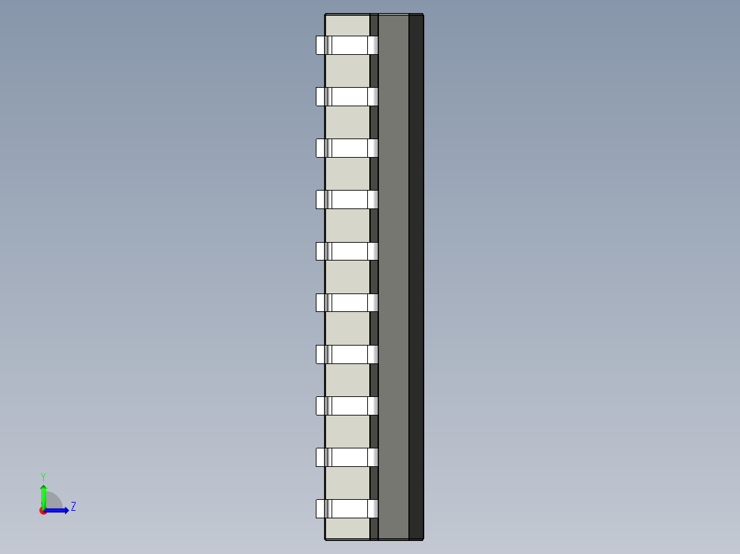 元器件3D封装SOIC20W45左视图