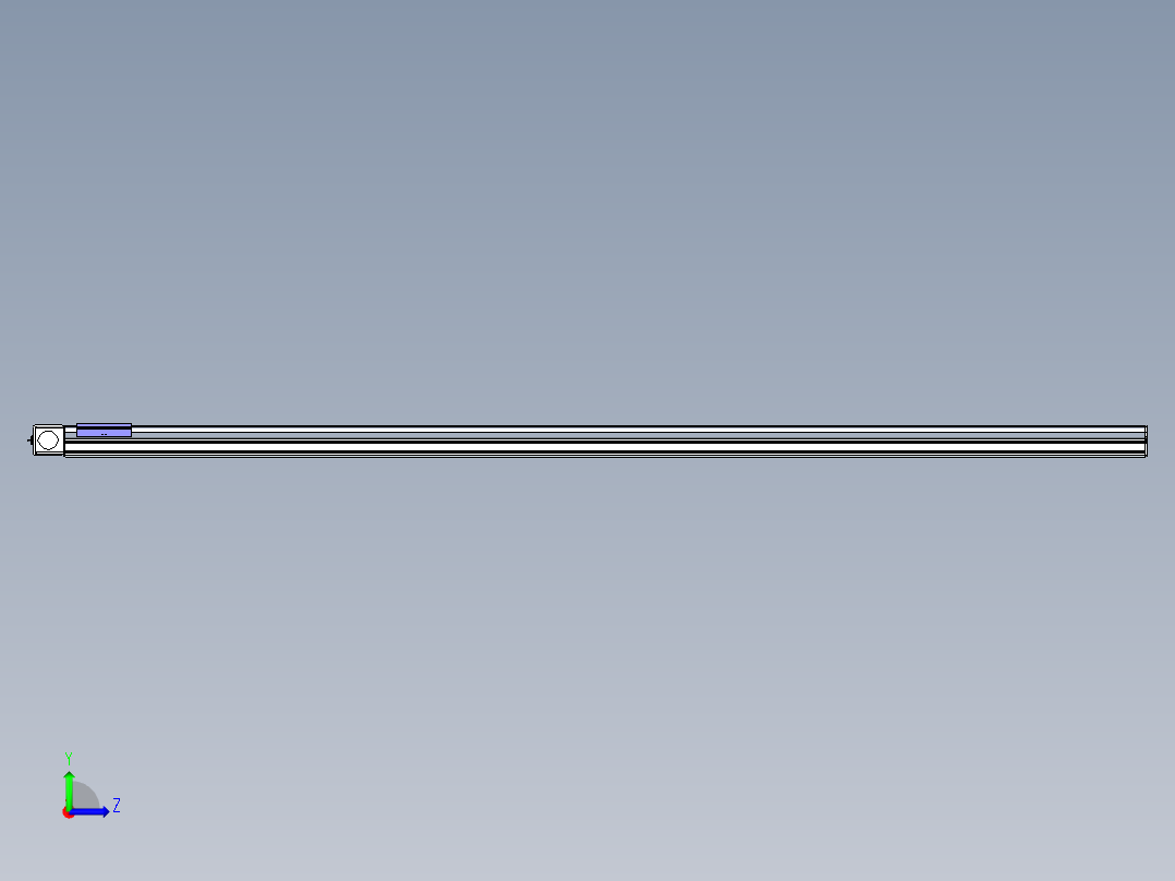 同步带滑台-半封闭B17-L100-S2900-R-P75-D3-N3左视图