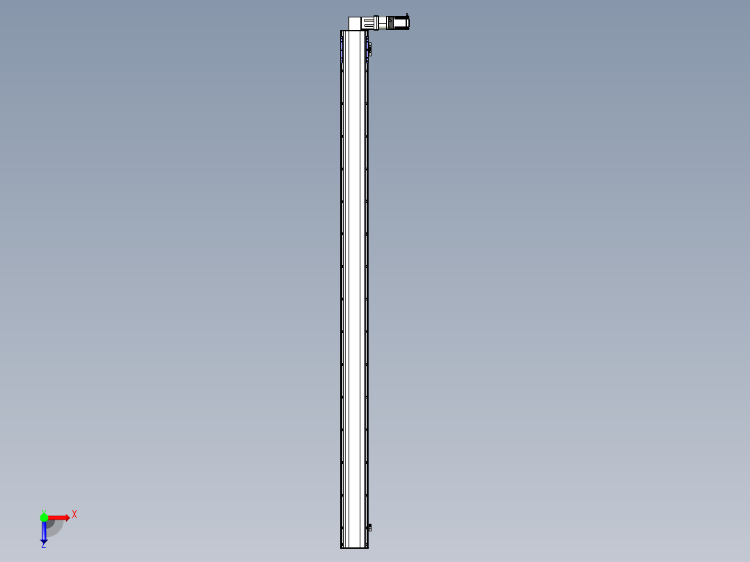 同步带滑台-半封闭B17-L100-S2900-R-P75-D3-N3俯视图