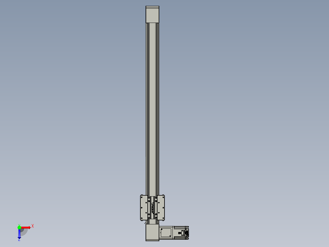 威洛博直线电机模组EB8-L200-S1000-L-P75-MS3俯视图