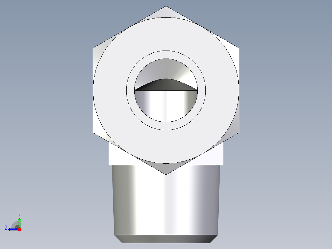 卡套式工业通用硬管接头EO_Male_stud_elbow_WE25S1NPT71右视图
