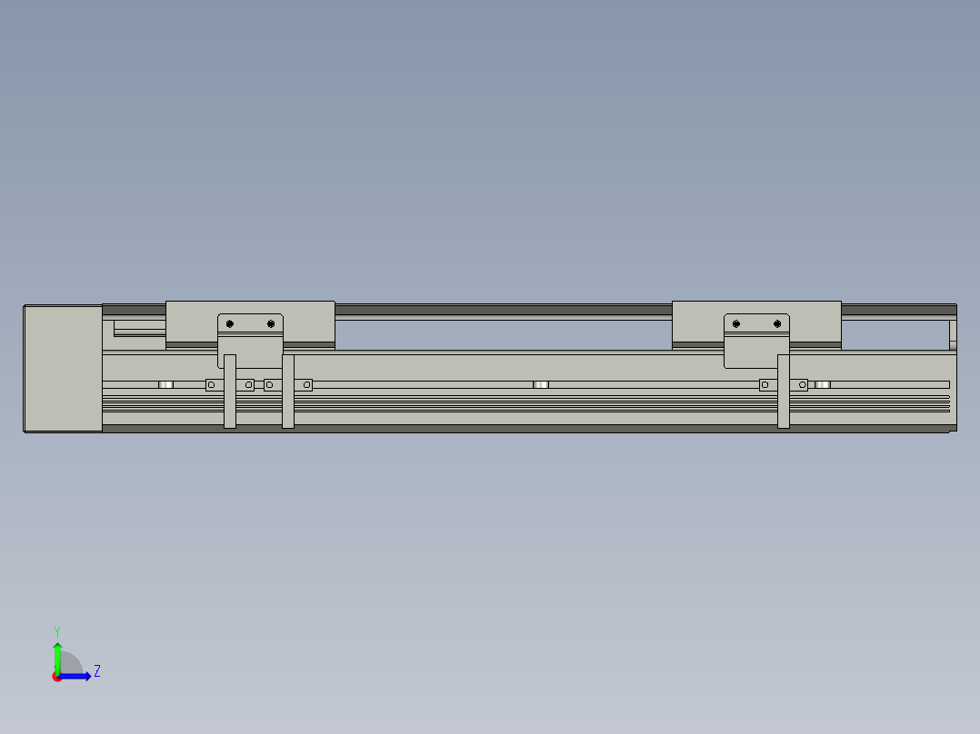 直线模组LHAT10-CA-S250-R-C3设计图纸左视图