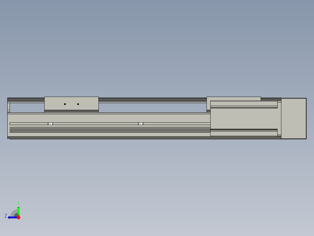 直线模组LHAT10-CA-S250-R-C3设计图纸右视图