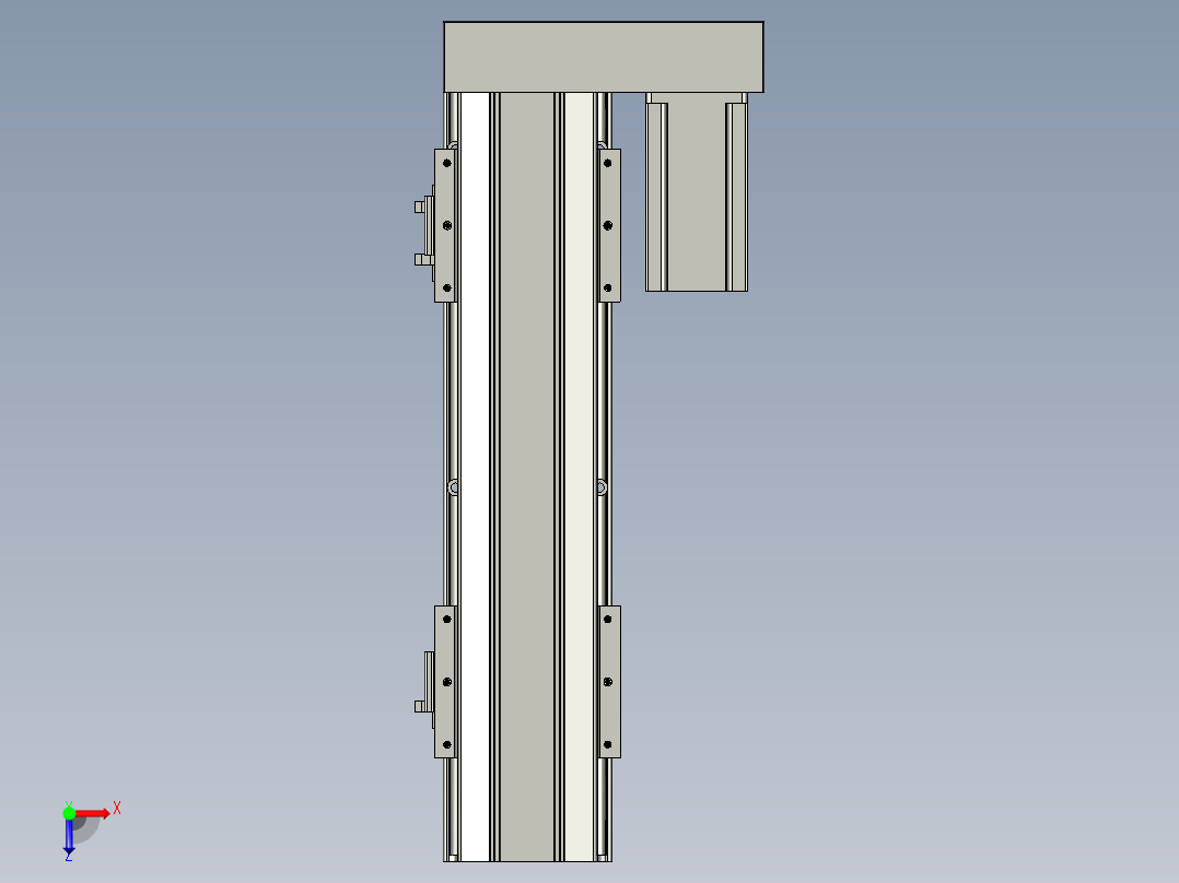 直线模组LHAT10-CA-S250-R-C3设计图纸俯视图
