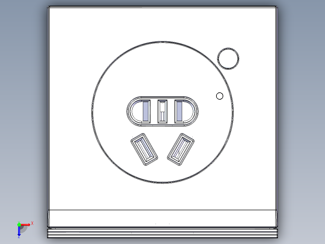 国标插座 SW STP IGS俯视图