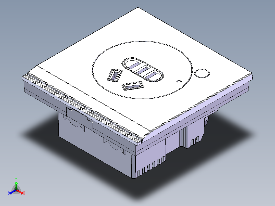 国标插座 SW STP IGS正等轴测图