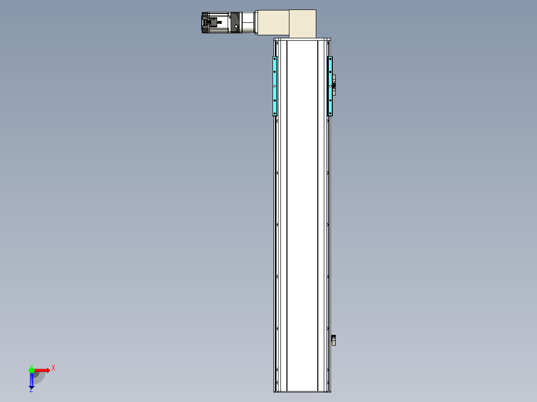 同步带滑台-半封闭B22-L100-C-S950-L-P75-D3-N5俯视图