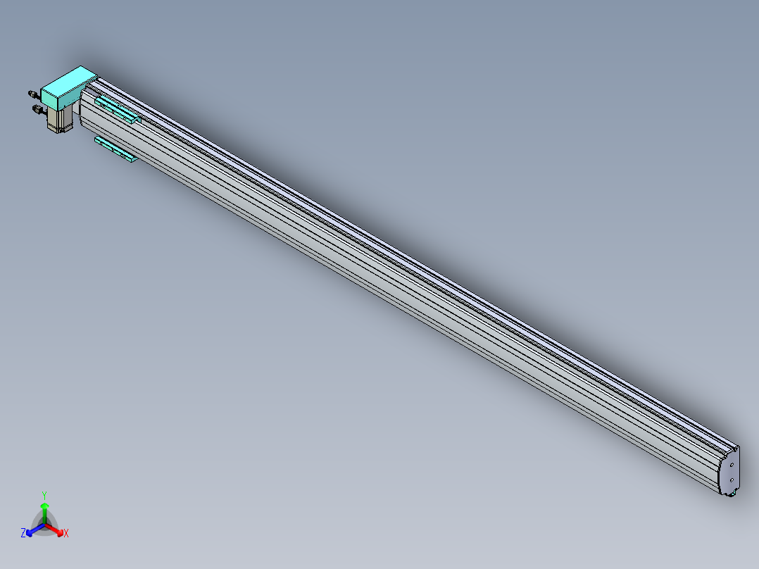 威洛博VBF同步带传动一般环境VBF14-L45-S2150-BRU-ZP40-C3正等轴测图
