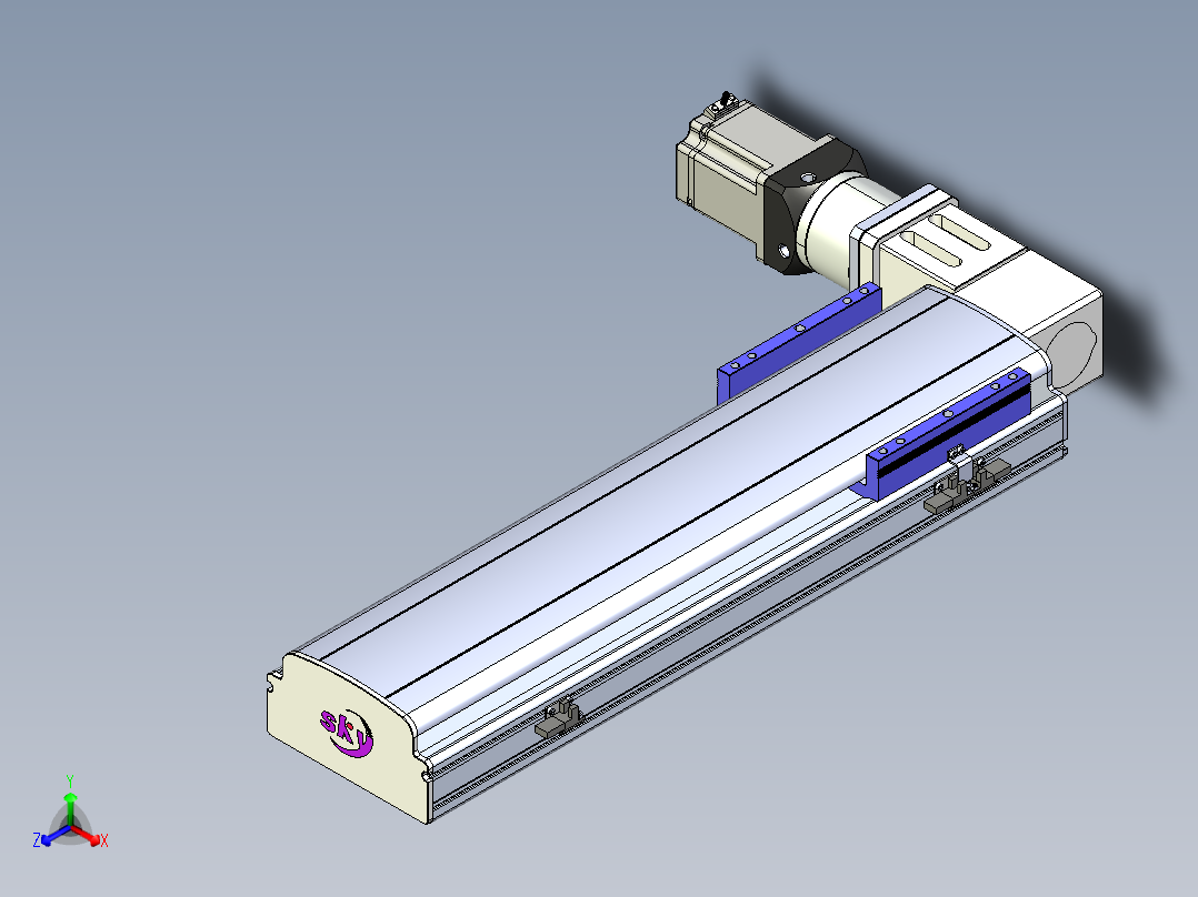 同步带滑台-半封闭B17-L100-S400-L-P75-D3-N3
