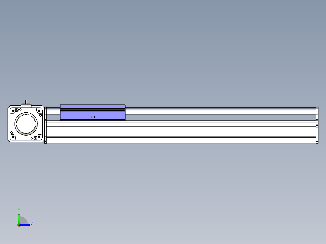 同步带滑台-半封闭B17-L100-S400-L-P75-D3-N3左视图