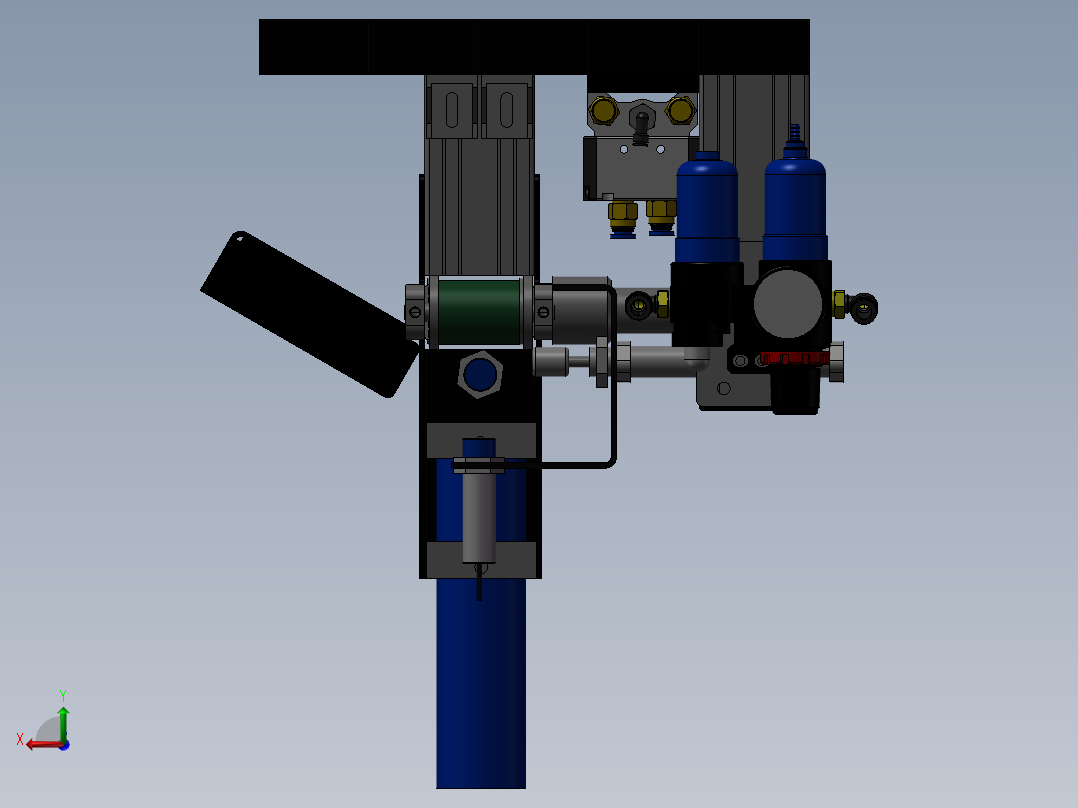工件气压测试平台sw18后视图