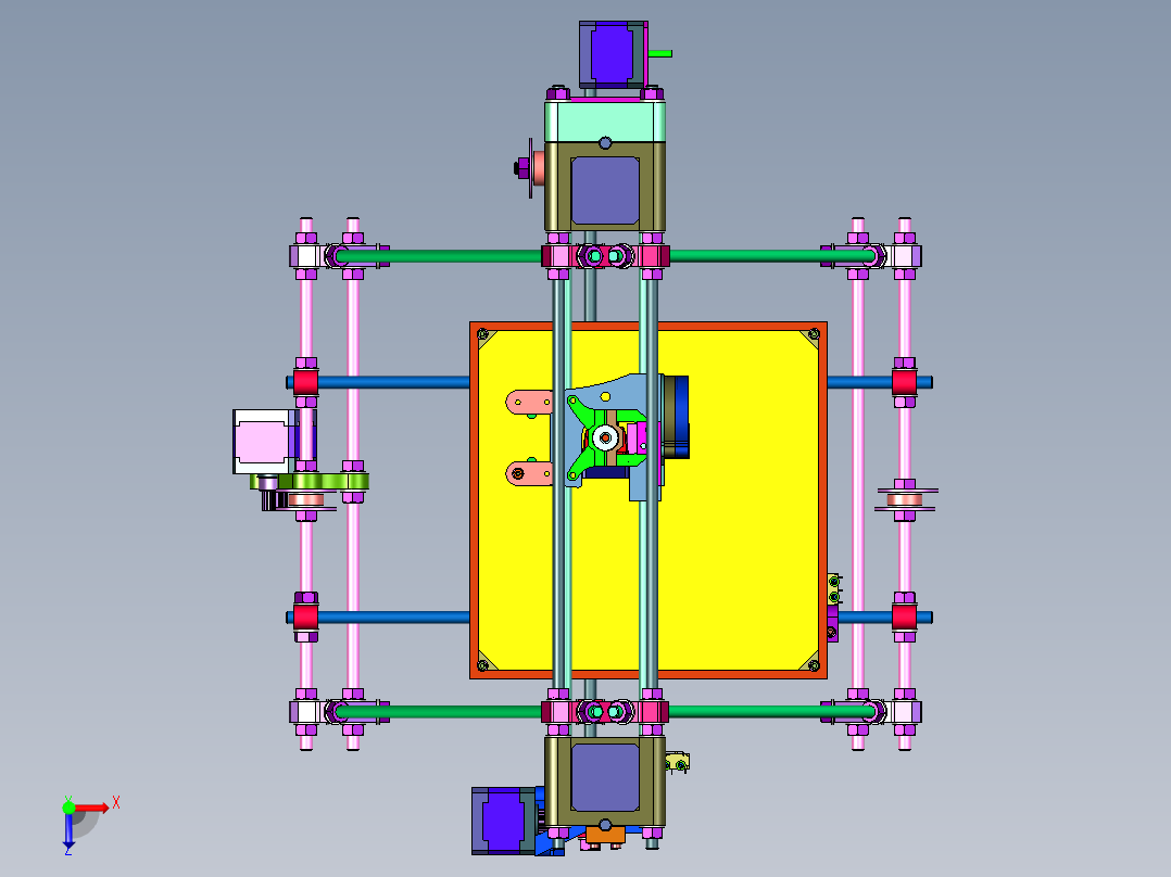 开源项目的3D打印机俯视图