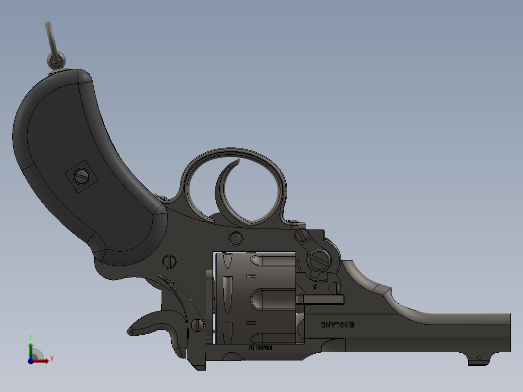 左轮手枪前视图