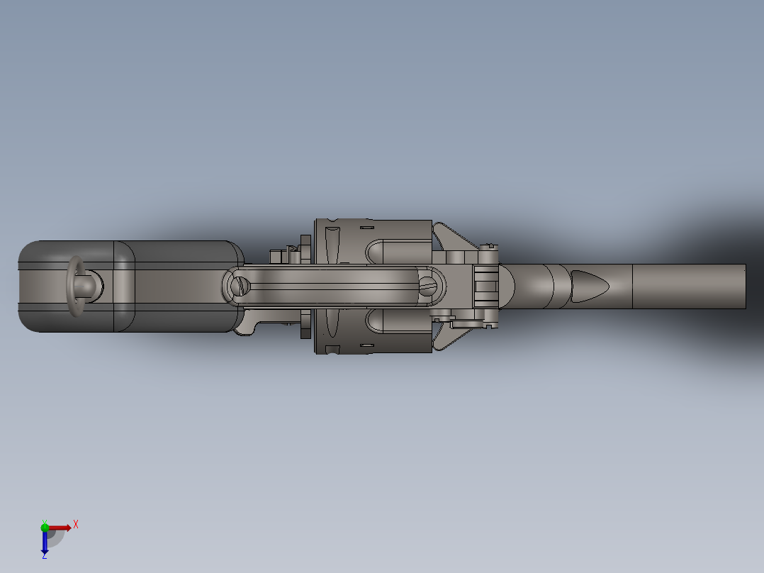左轮手枪俯视图