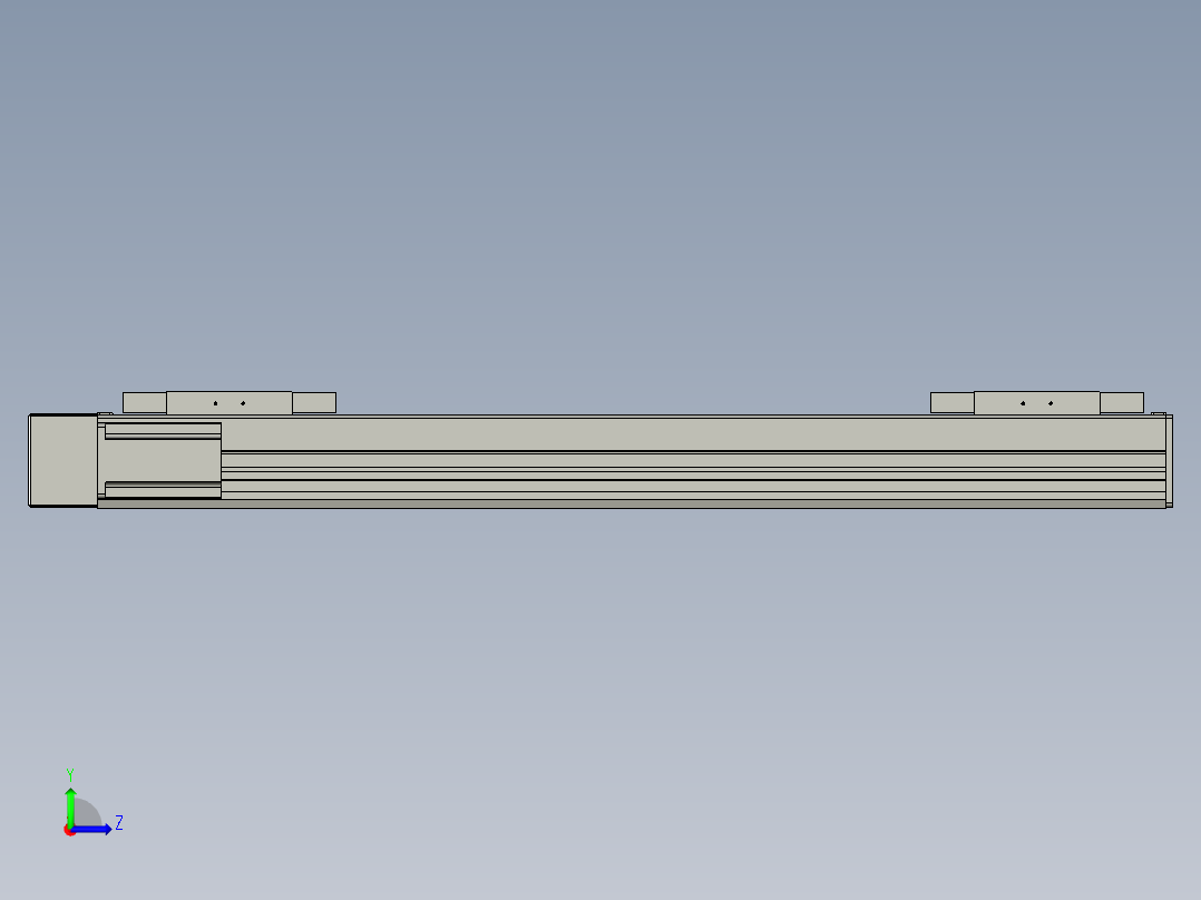 直线模组WG-LHC12-S600-L设计图纸左视图