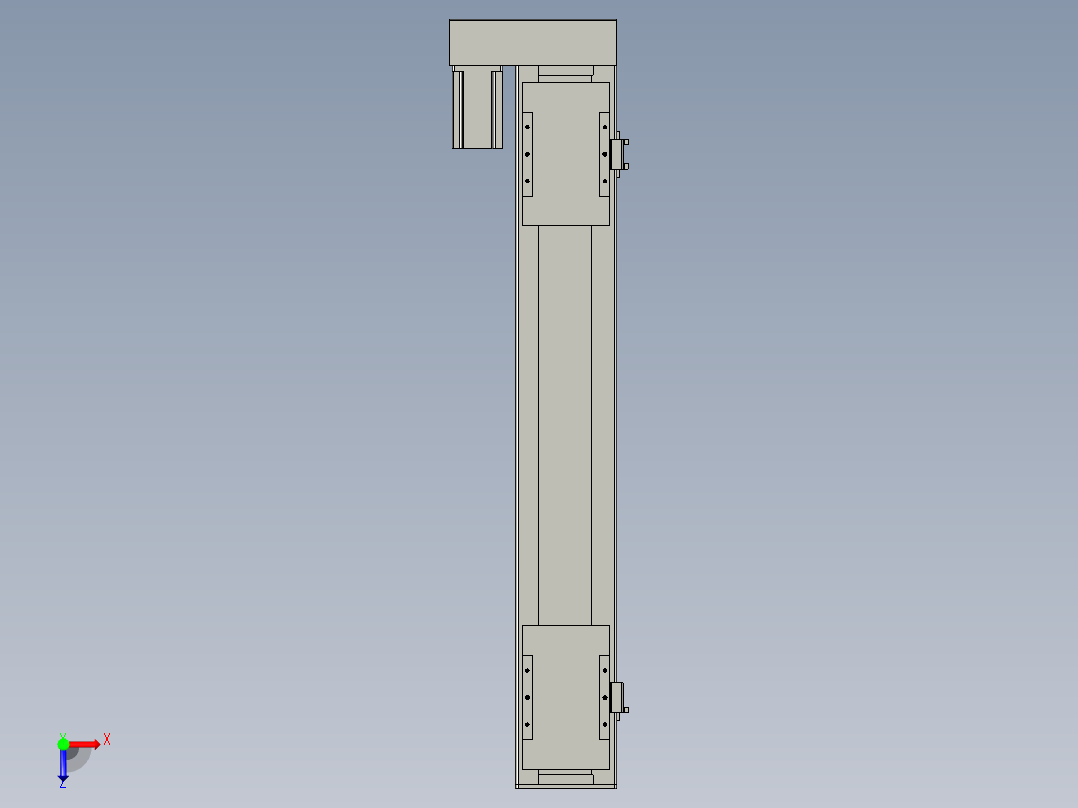 直线模组WG-LHC12-S600-L设计图纸俯视图