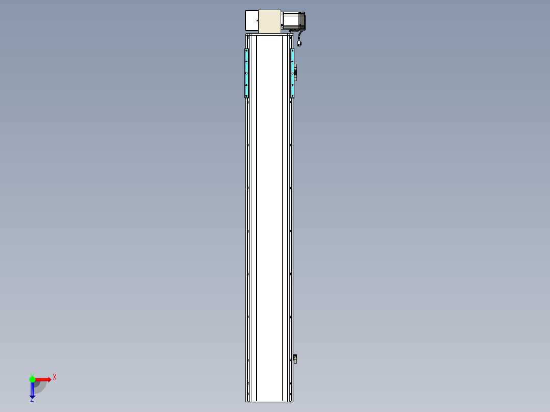 同步带滑台-半封闭B22H-L100-C-S1300-LD-P75-D3-N5俯视图