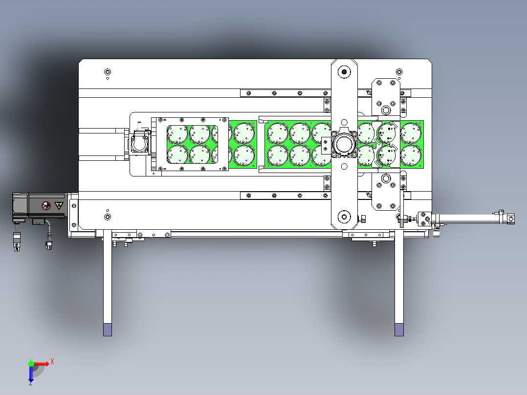 自动上料存储俯视图