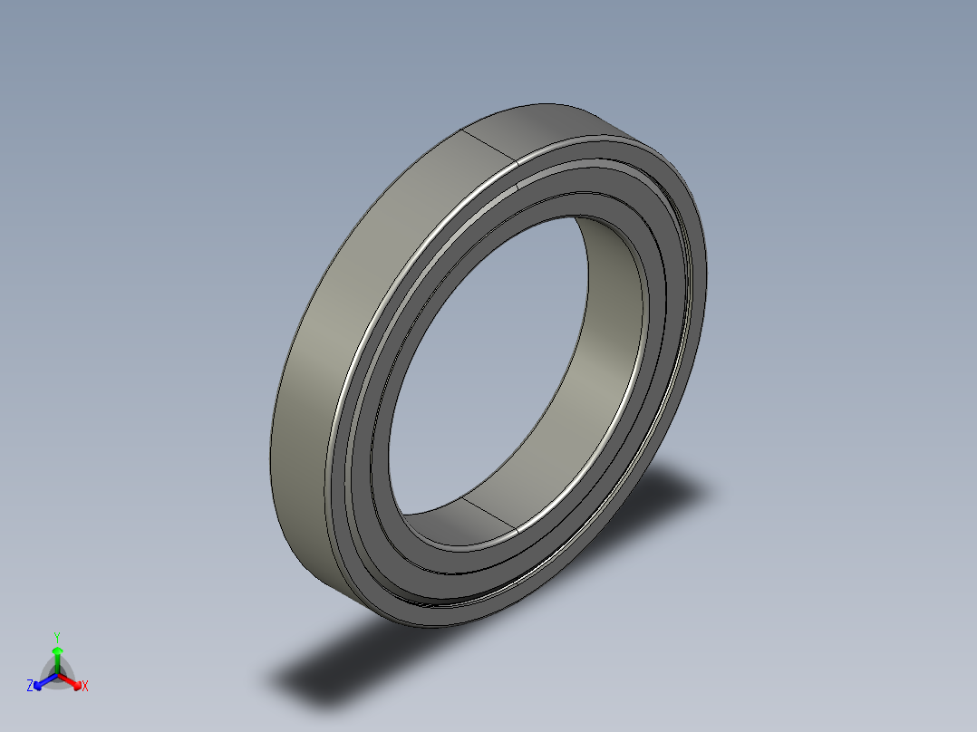 SKF带屏蔽的单列深槽球轴承<span style='color: red'>3D</span>模型