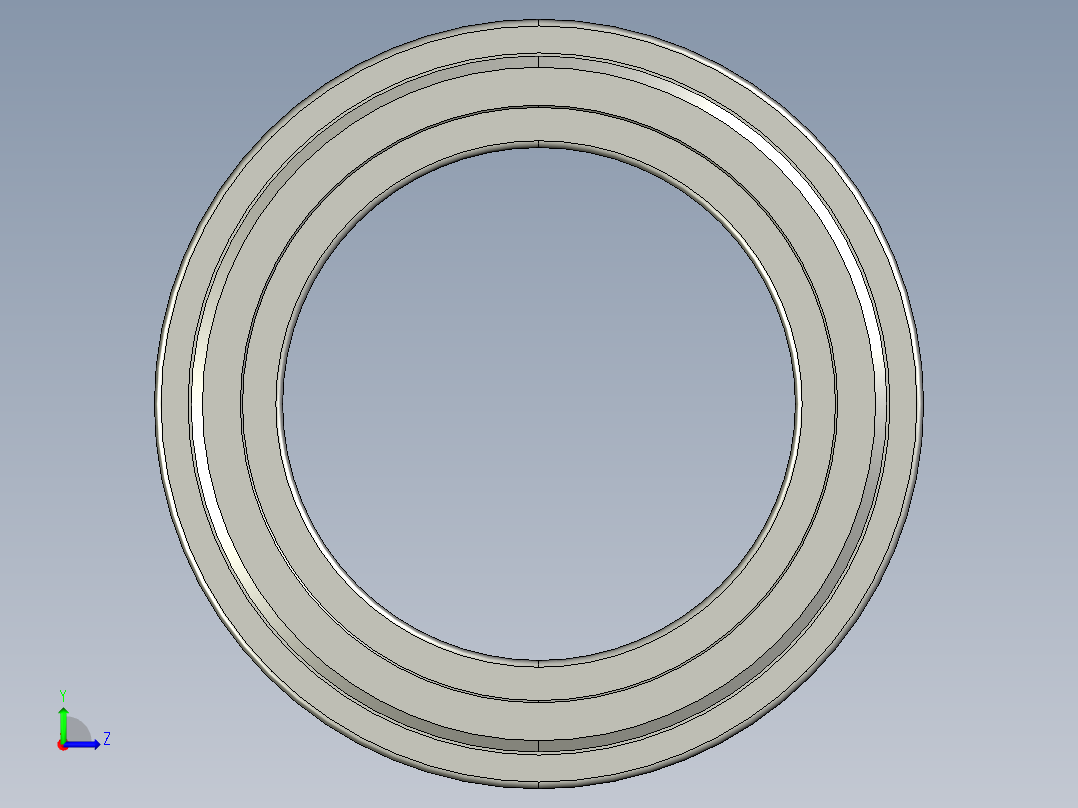SKF带屏蔽的单列深槽球轴承3D模型左视图