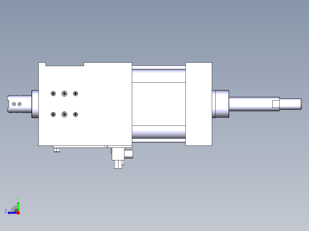 德克斯TUNKERS气缸数模SZK_63_1_Z_T12_TUENKERS右视图