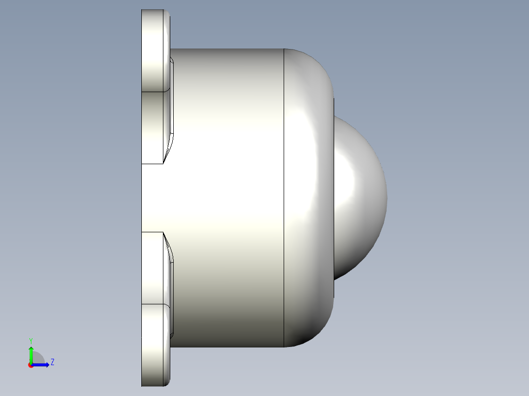 萬向滾珠20-3D多系列多零件图纸模型左视图