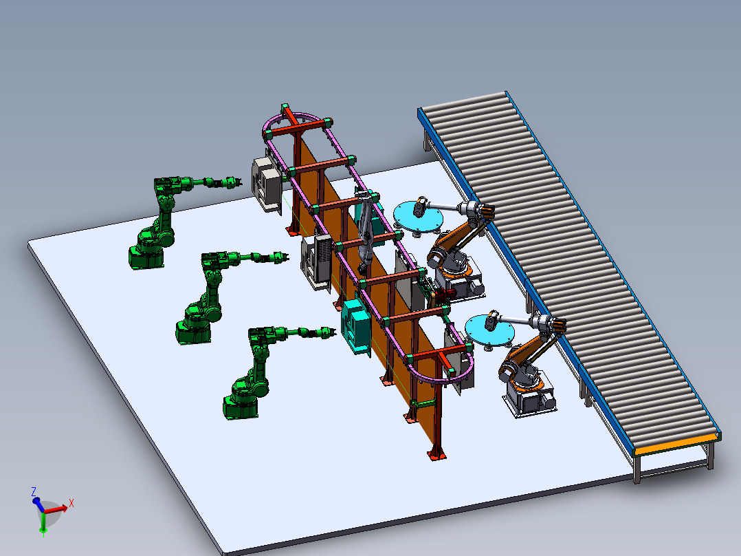 运输链产品的<span style='color: red'>机械手</span>喷涂模拟