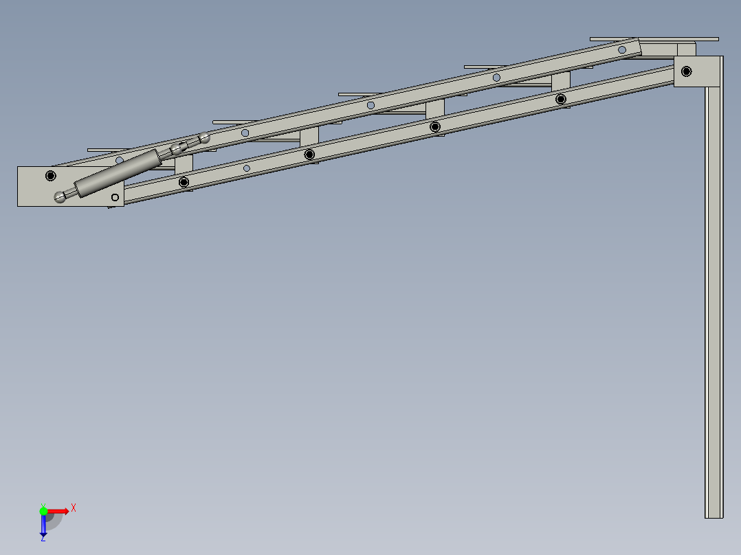 壁挂式折叠桌俯视图