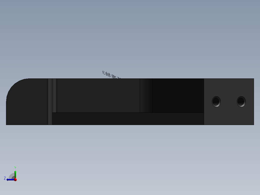 CA6140车床831009杠杆的钻2-M6螺纹孔夹具设计及加工工艺装备含4张CAD图-版本1右视图