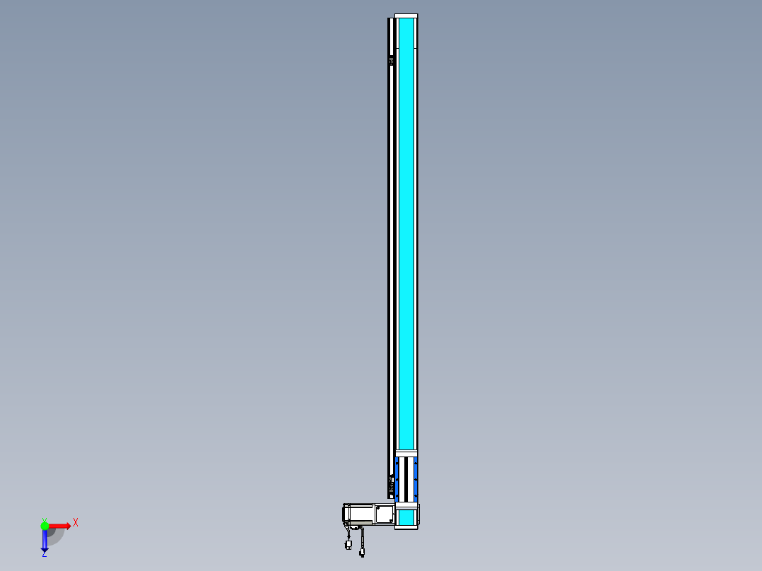 威洛博LB.GB同步带传动--欧规系列LB6A-L130-S1150-BR俯视图