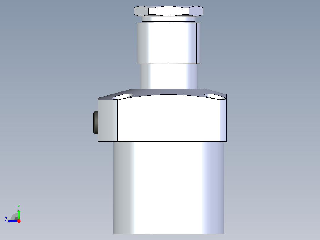 KOSMEKLG1050-CL-Y30多系列多零件图纸模型右视图