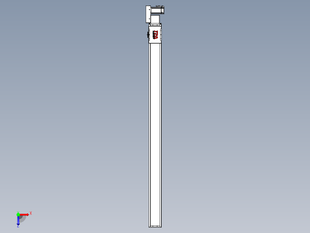 同步带全封闭直线模组TPA-HCB-110D-90-L1550-MR-C-P40-N3俯视图