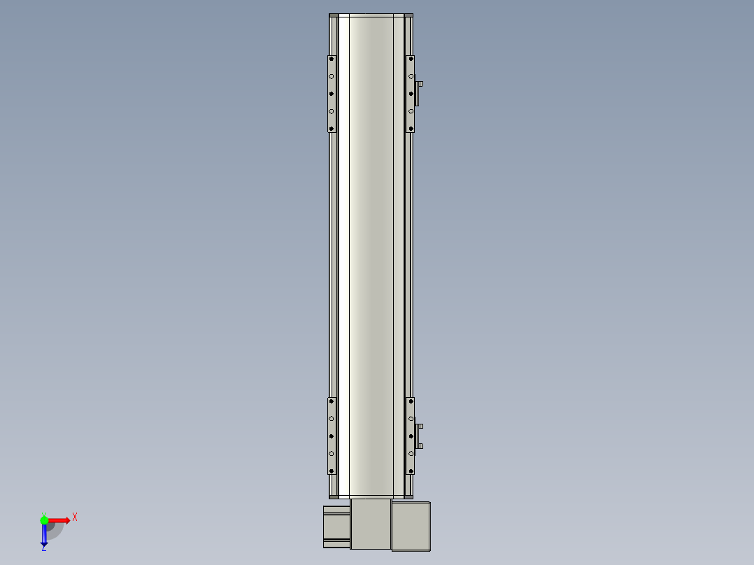 直线模组WG-LHB12-S450-RD设计图纸俯视图