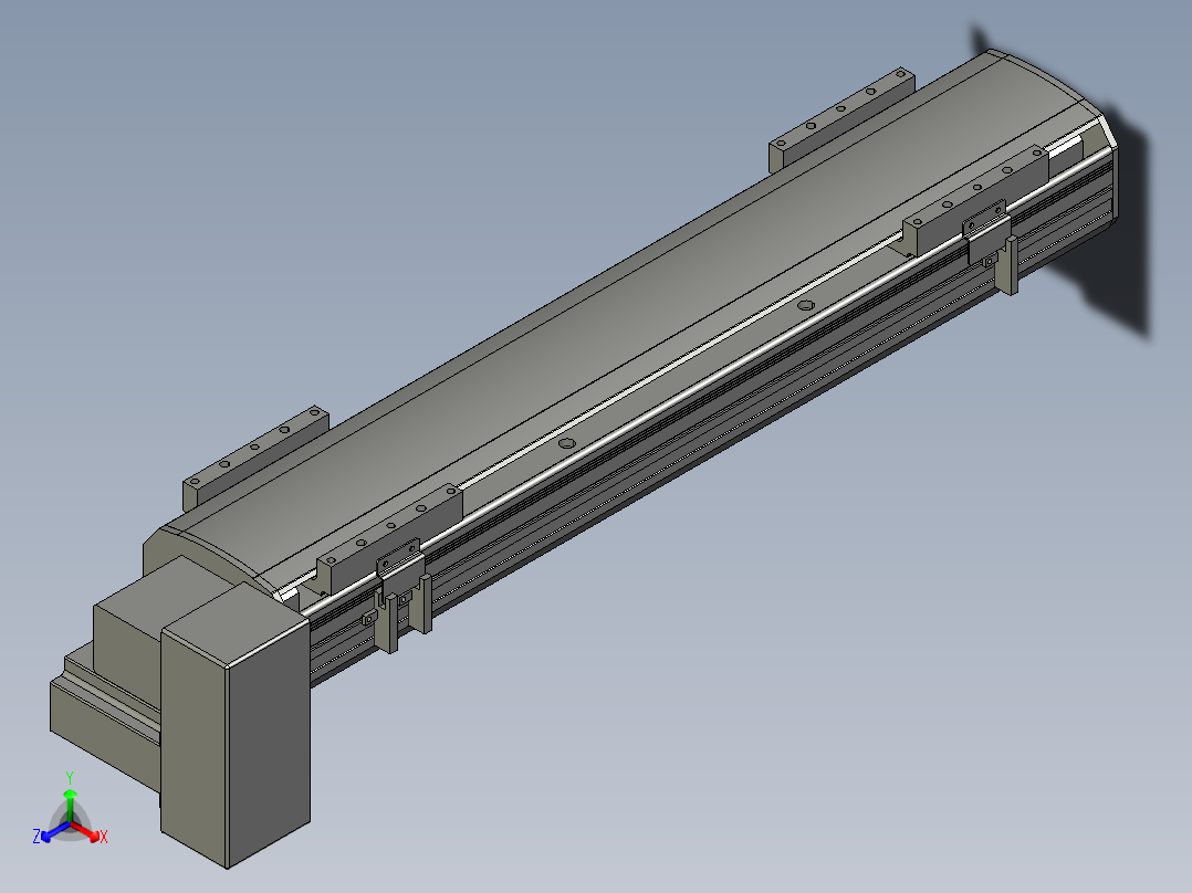 直线模组WG-LHB12-S450-RD设计图纸正等轴测图