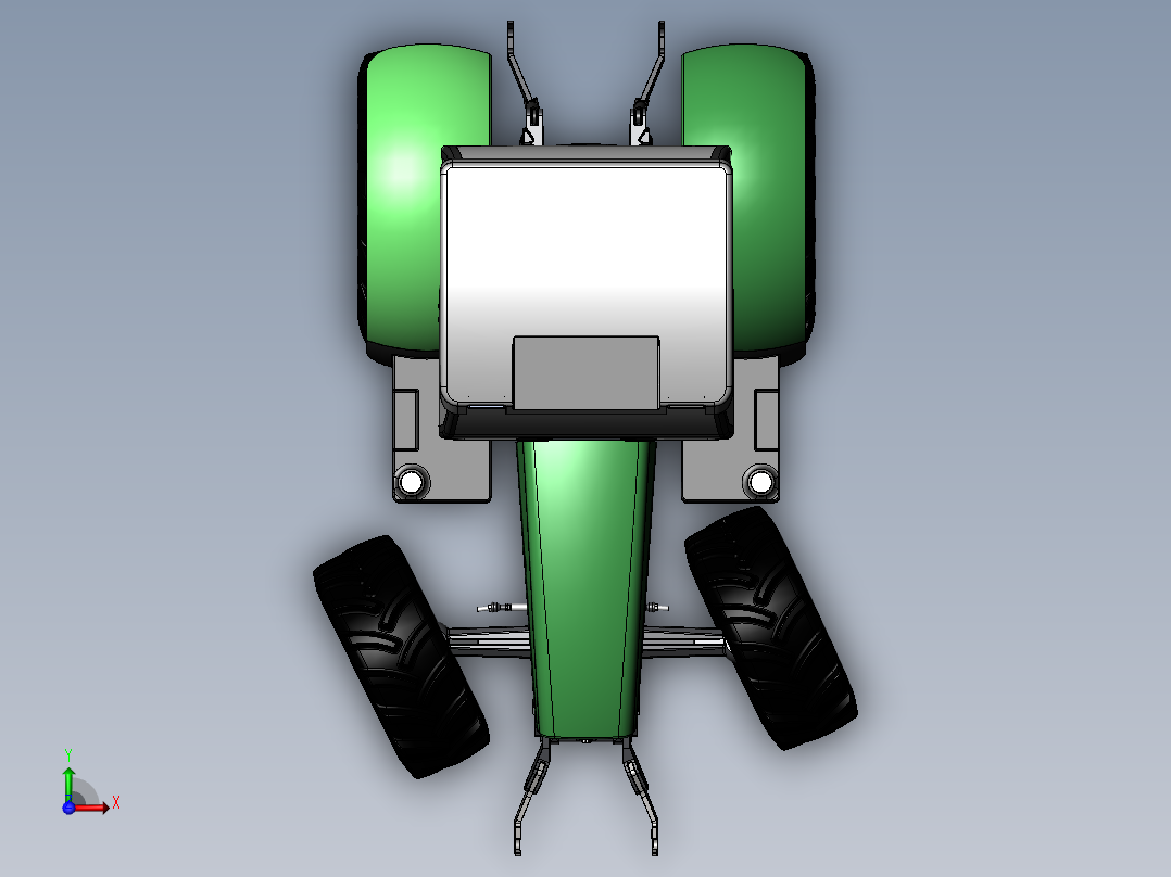 道依茨-法尔拖拉机前视图