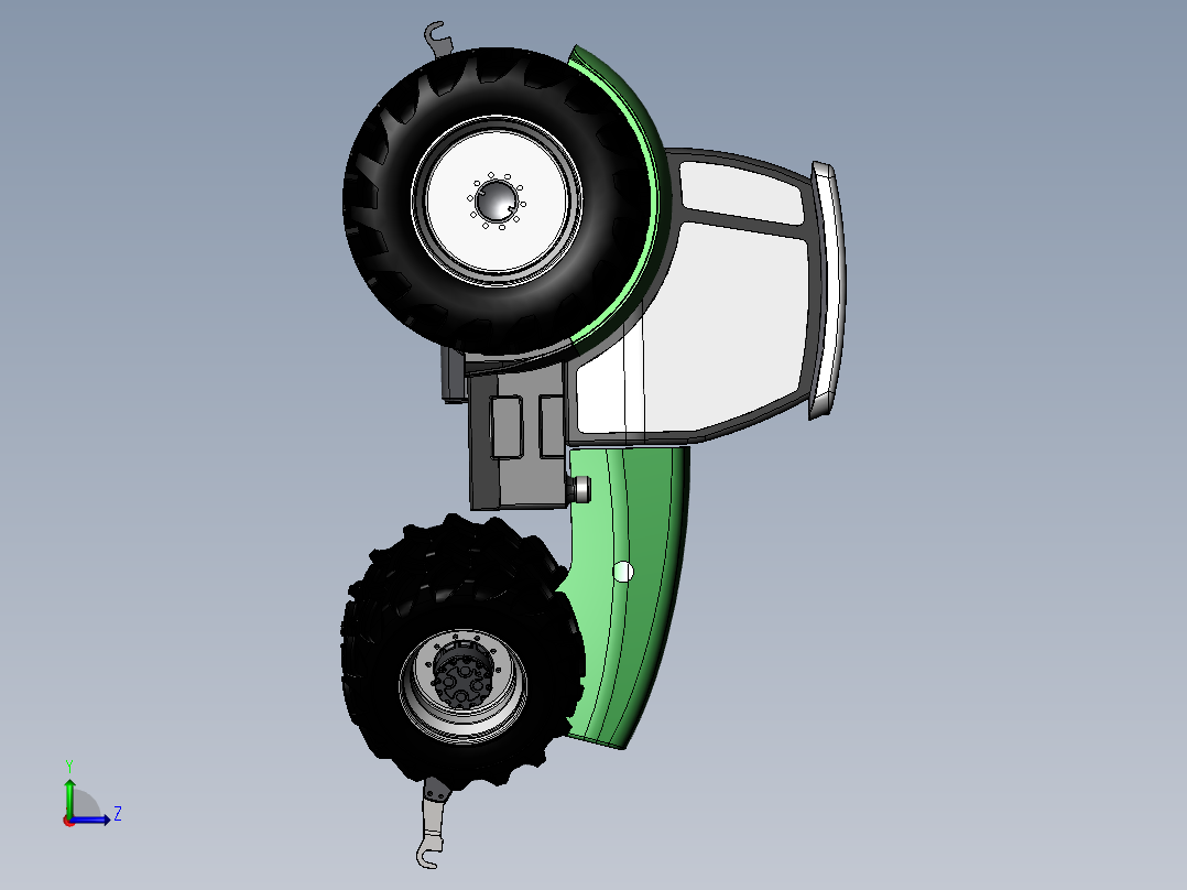 道依茨-法尔拖拉机左视图