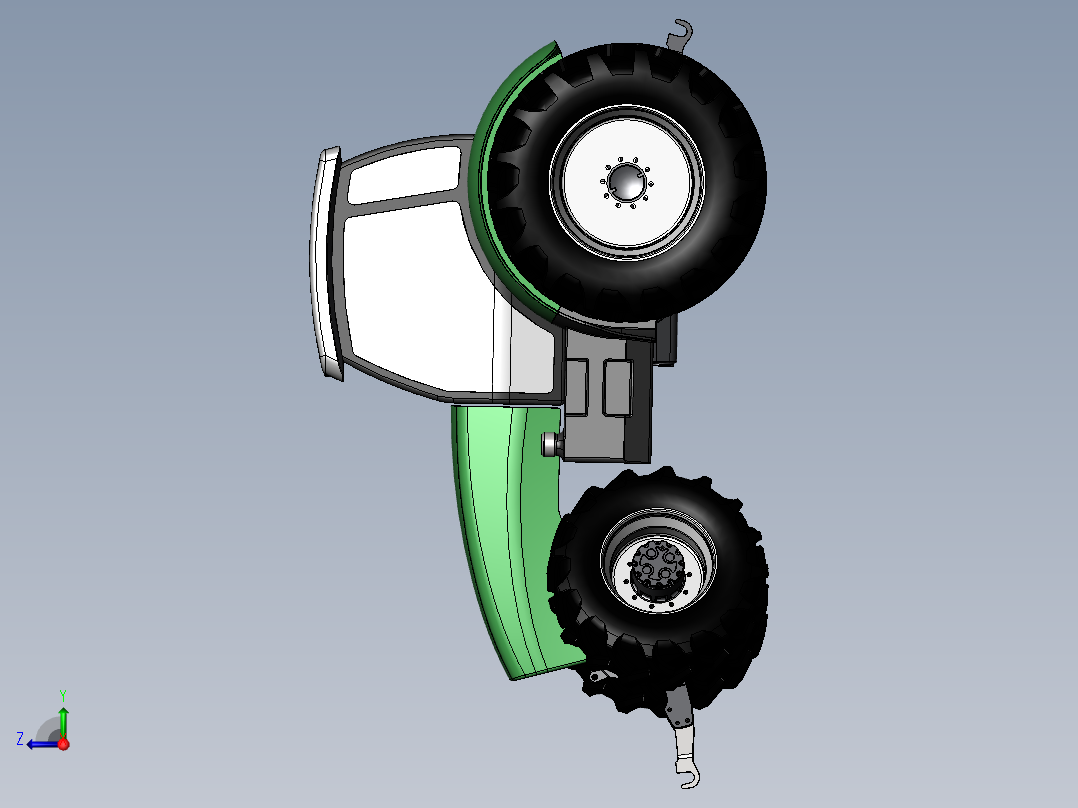 道依茨-法尔拖拉机右视图