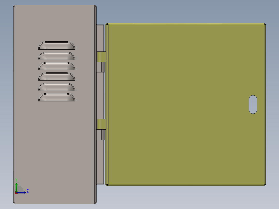 电器柜 电控柜 (68) 机械设计素材左视图