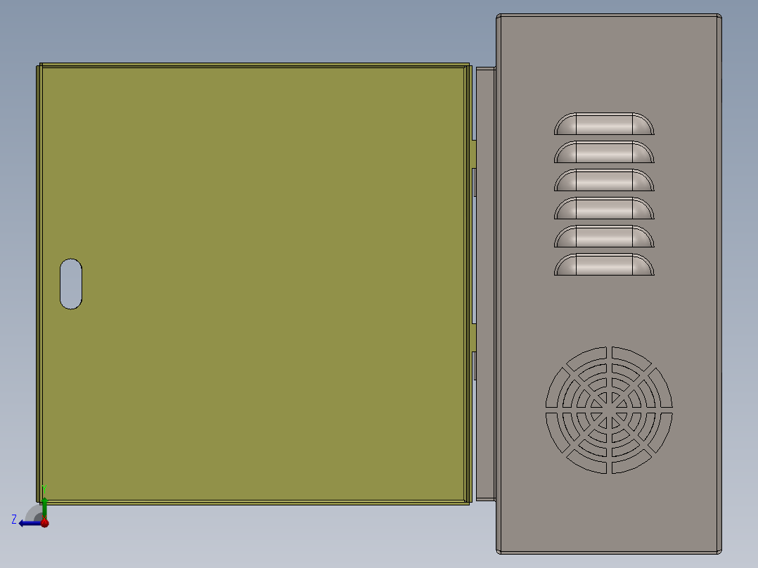 电器柜 电控柜 (68) 机械设计素材右视图