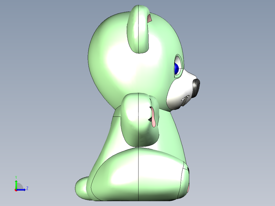 可爱的泰迪熊左视图